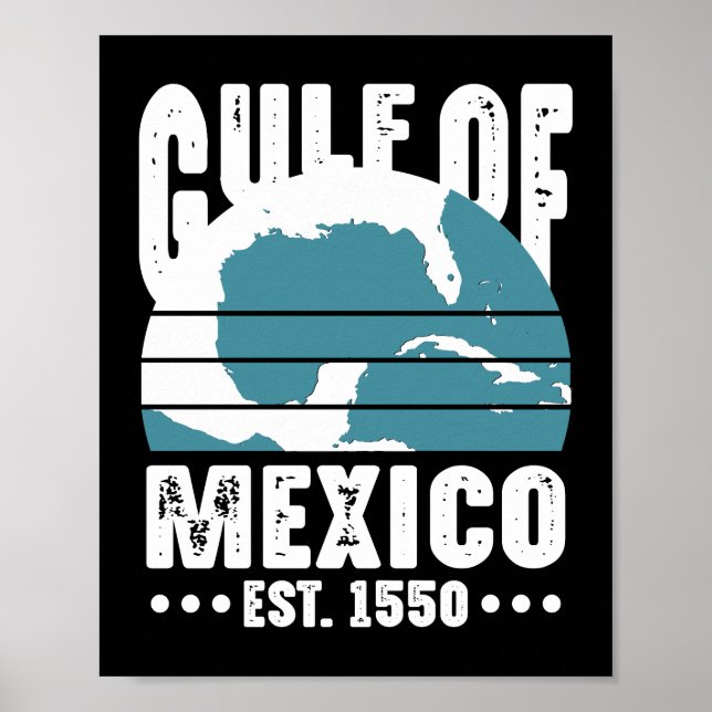 Poster Golfo Do México Est 1550 (Frente)
