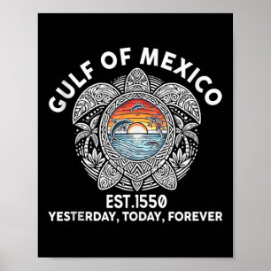 Poster Golfo Do México No Golfo Da Tartaruga Marinha Do M