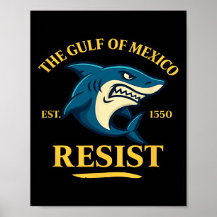 Poster Golfo Do México Resistência Ao Tubarão Projeto Oce