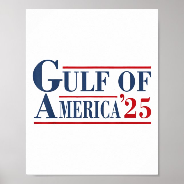Poster Golfo Dos Eua América Est 2025 (Frente)