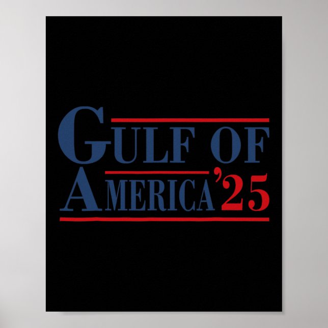 Poster Golfo Dos Eua América Est 2025 (Frente)