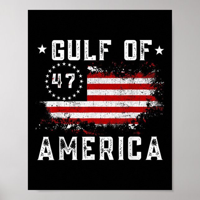 Poster Golfo Dos Eua, América Funny, Bandeira Dos Eua Par (Frente)