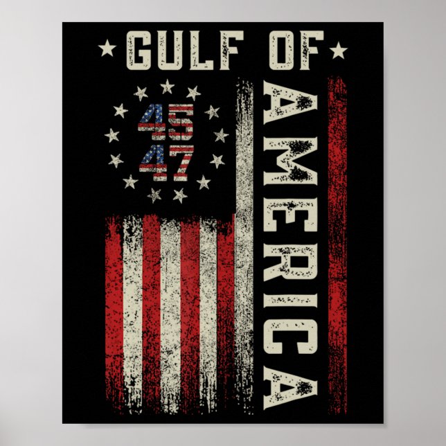 Poster Golfo Dos Eua América Funny Bandeira Dos Eua Para  (Frente)
