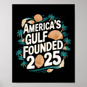 Poster Golfo EUA América Humorosa Trump Patriótico 2025