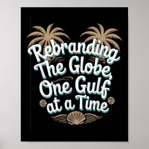 Poster Golfo EUA América Humorosa Trump Patriótico 2025