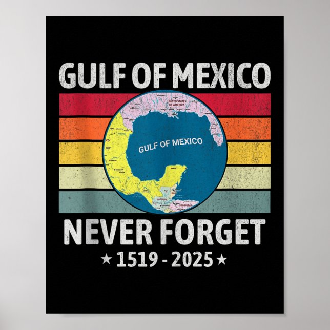 Poster Golfo Funny Da América Dos Eua Golfo Do México Nun (Frente)