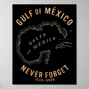 Poster Golfo Funny Da América Dos Eua Golfo Do México Nun