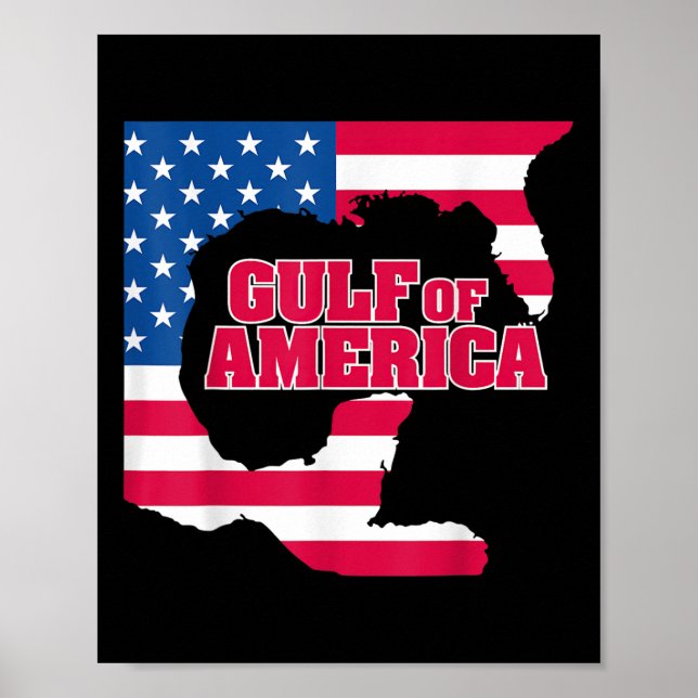 Poster Golfo Retro Da América Est 2025 U.A. Flag M (Frente)