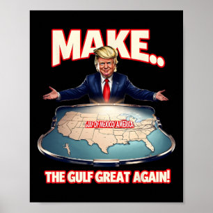 Poster Golfo Trump Do Funny Da América Dos Eua Golfo Do M
