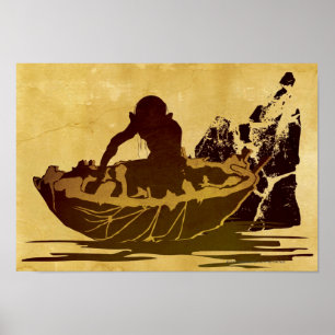 Poster GOLLUM™ em uma jangada