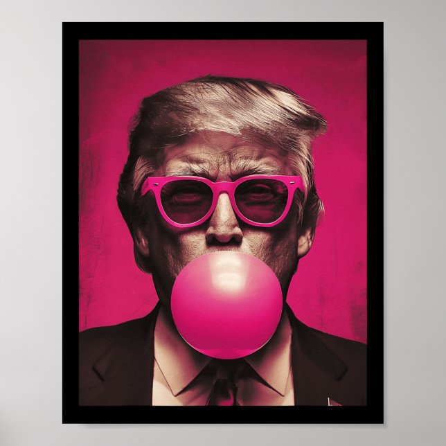 Poster Goma-Bola-Bola-De-Bolo Rosa (Frente)