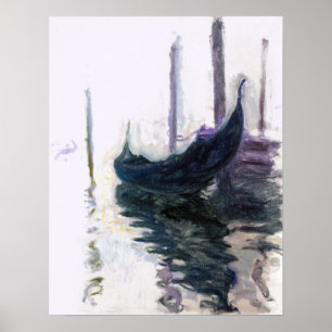 Póster Gôndola de Claude Monet em Veneza