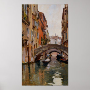 Póster Gôndola em um canal Venetian