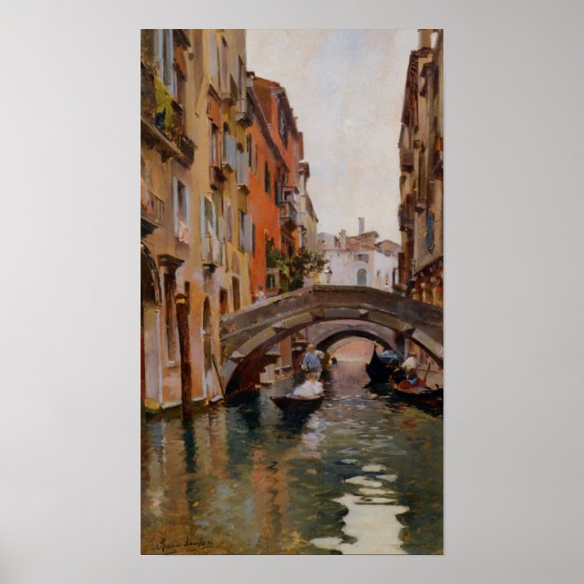 Póster Gondola Em Um Canal Venetiano (Frente)