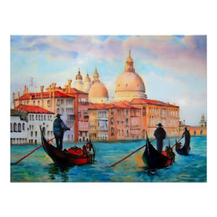 Póster Gondolas de Veneza