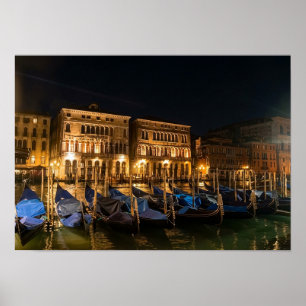 Poster Gôndolas de Veneza à Noite