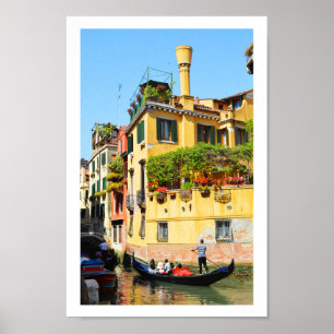 Poster Gondolas em Veneza