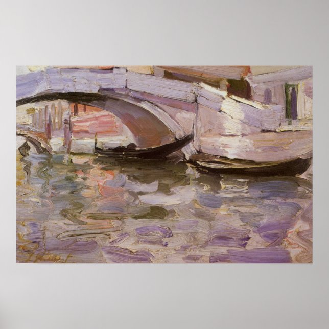 Póster Gôndolas por John Singer Sargent, Arte Impressioni (Frente)