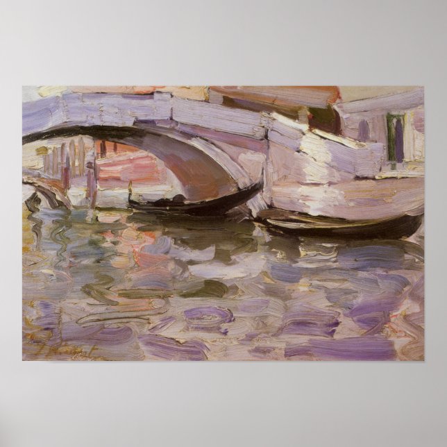 Póster Gondolas por John Singer Sargent, Impressionismo A (Frente)
