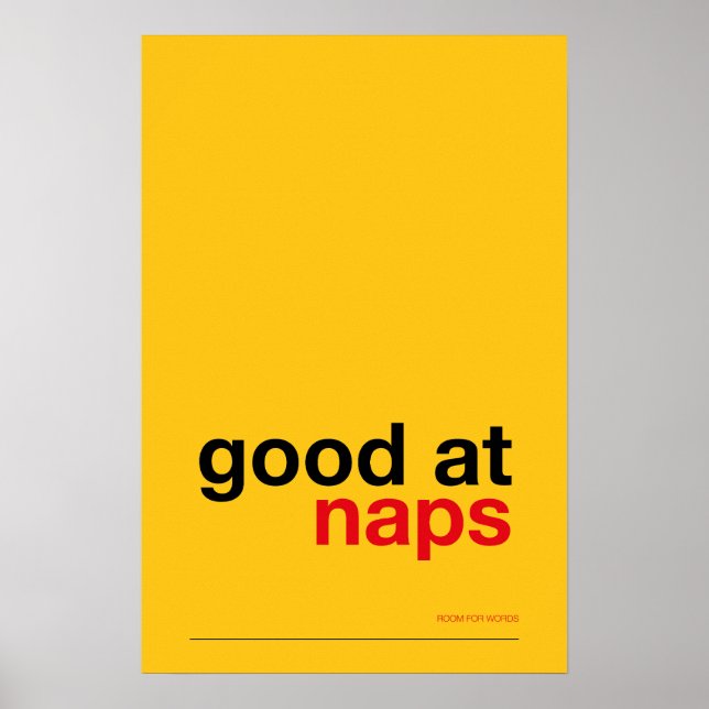 Poster GOOD AT NAPS – Cozy Wall Art (Frente)