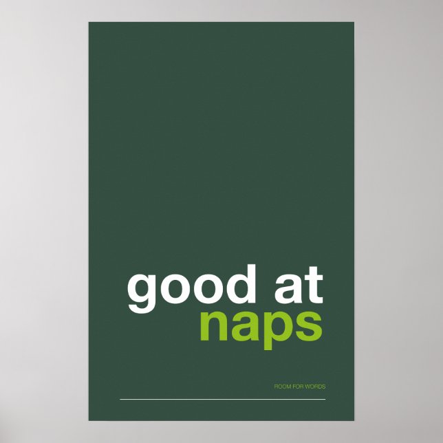 Poster GOOD AT NAPS – Cozy Wall Art (Frente)