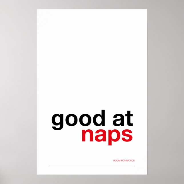 Poster GOOD AT NAPS – Cozy Wall Art (Frente)