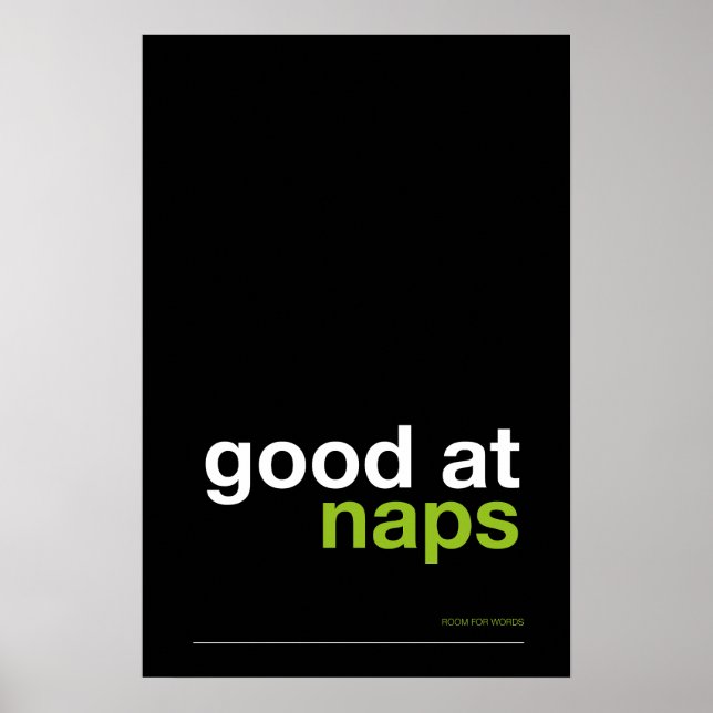 Poster GOOD AT NAPS – Cozy Wall Art (Frente)