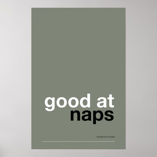 Poster GOOD AT NAPS – Cozy Wall Art (Frente)