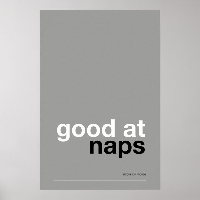Poster GOOD AT NAPS – Cozy Wall Art (Frente)