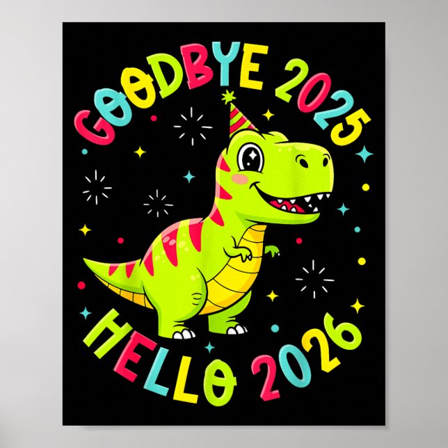 Poster Goodbye 2025 Hello 2026 Happy New Year 2026 Nye Cu (Frente)