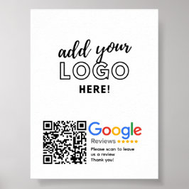 Poster GOOGLE REVISTA código QR Marca personalizada