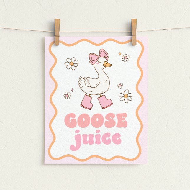 Poster Goose Juice Table Sign (Criador carregado)