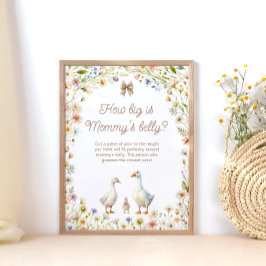 Poster Goose Wildflower How Big is Mamãe Belly