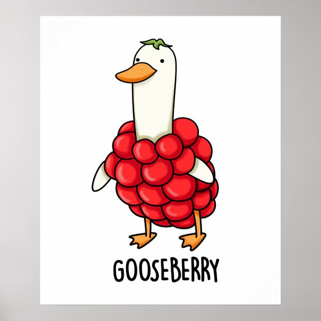 Poster Gooseberry Funny Berry Pun (Frente)