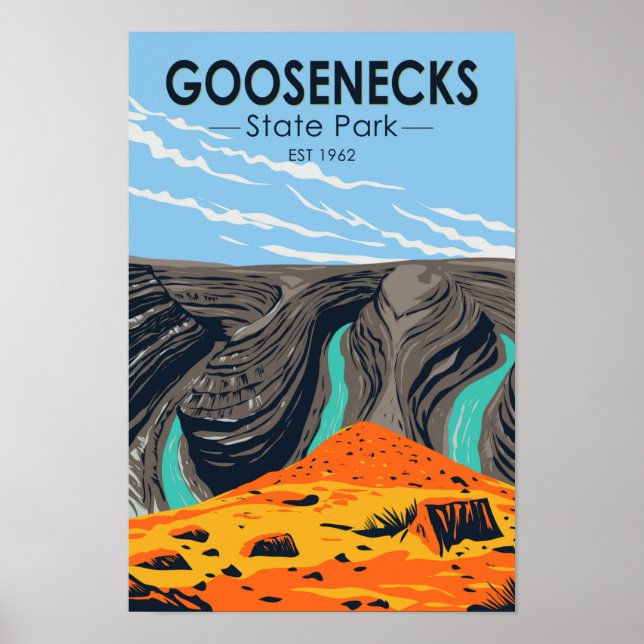 Poster Goosenecks State Park Utah Vintage (Frente)