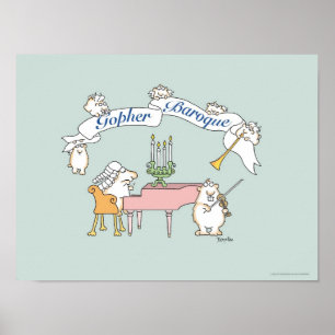 POSTER GOPHER BAROQUE por Sandra Boynton