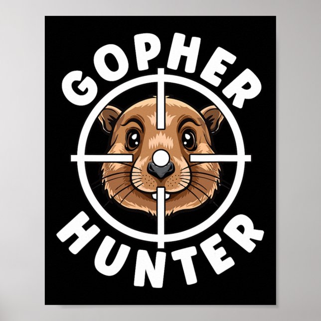 Poster Gopher Hunter Crosshairs Caça-Armadilhas (Frente)