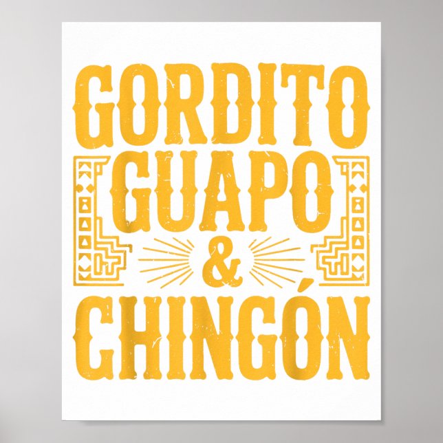Poster Gordinho Bonito E Maneiro Presente Para Pai Mexica (Frente)