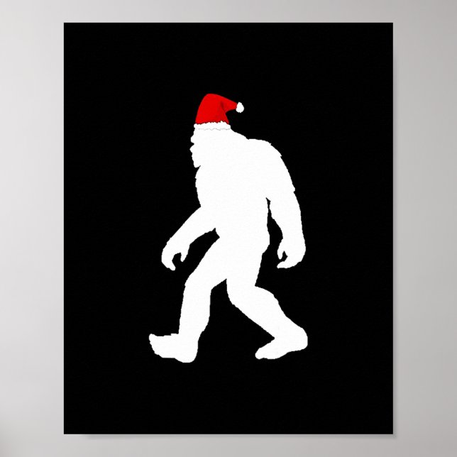 Poster gordo yeti sasquatch feio camisola de natal (Frente)