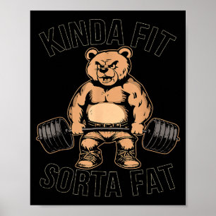 Poster GORDURA Sorta Ajustado - Engraçado Levantamento de