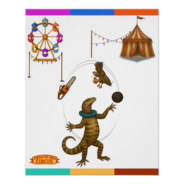 Póster Gordy, goanna juggler (Frente)