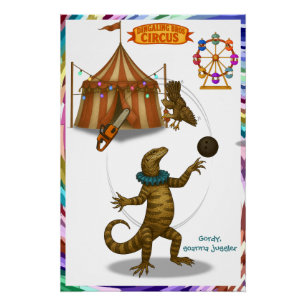 Póster Gordy, malabarista de goanna