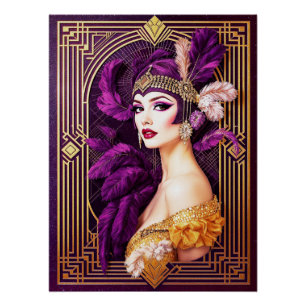 Póster Gorgee Art Deco Flapper