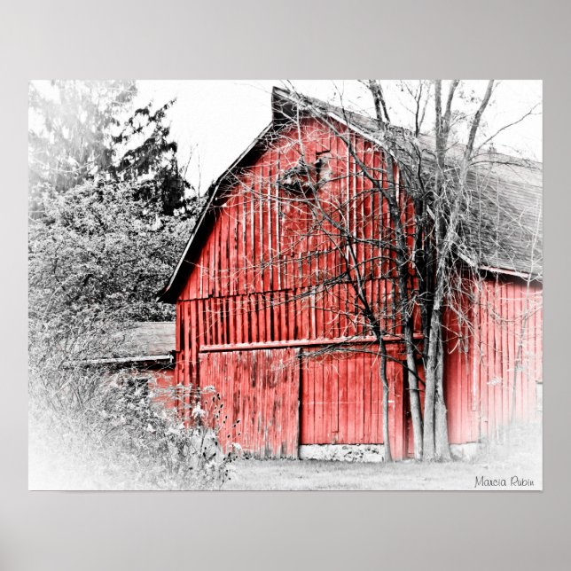 Poster Gorgeous Red Barn (Frente)