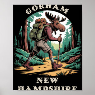 Poster Gorham New Hampshire Nh Montanhas Trilha Para Cami