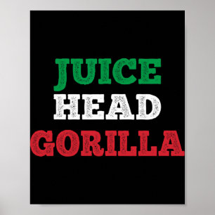 Poster Gorila Cabeça de Suco Jardim de New Jersey Nj Cost