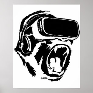 Póster Gorila de VR