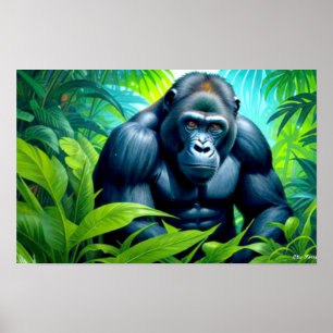 POSTER GORILA NA FLORESTA 7