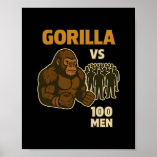 Poster Gorila vs 100 homens batalha épica