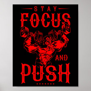 Poster Gorilla Beast Quote Workout Malhação Bodybuilding